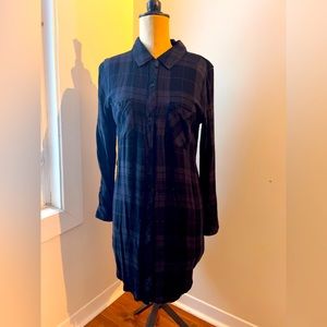 Rails black/grey shirt dress. Size M